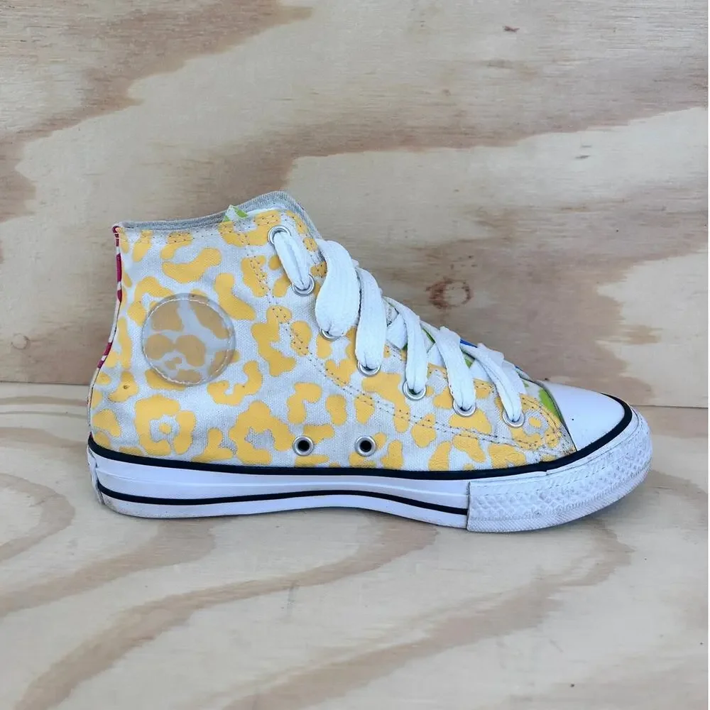 Converse All Star -CT Hi Leopard Print-Sneakers-Yellow/Blue-Big Kids -4 -672089F